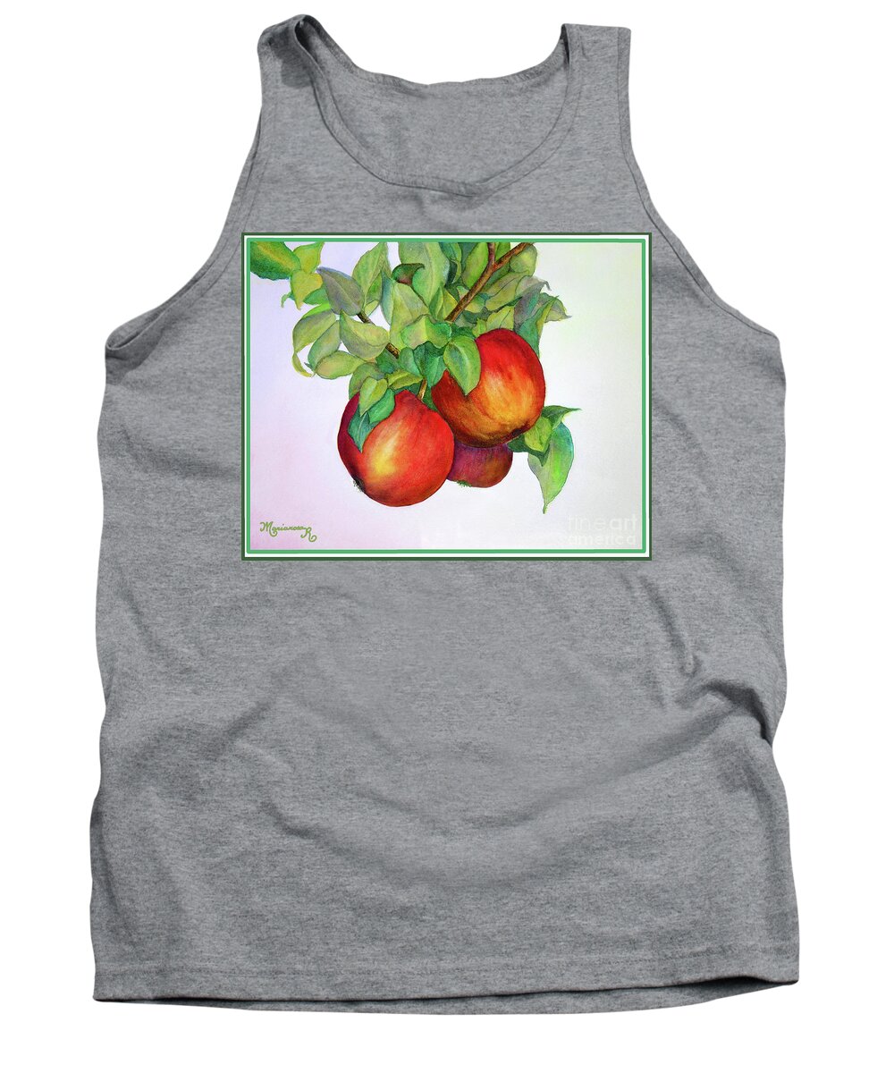 Watercolor Tank Top featuring the painting Ready to Be Picked by Mariarosa Rockefeller