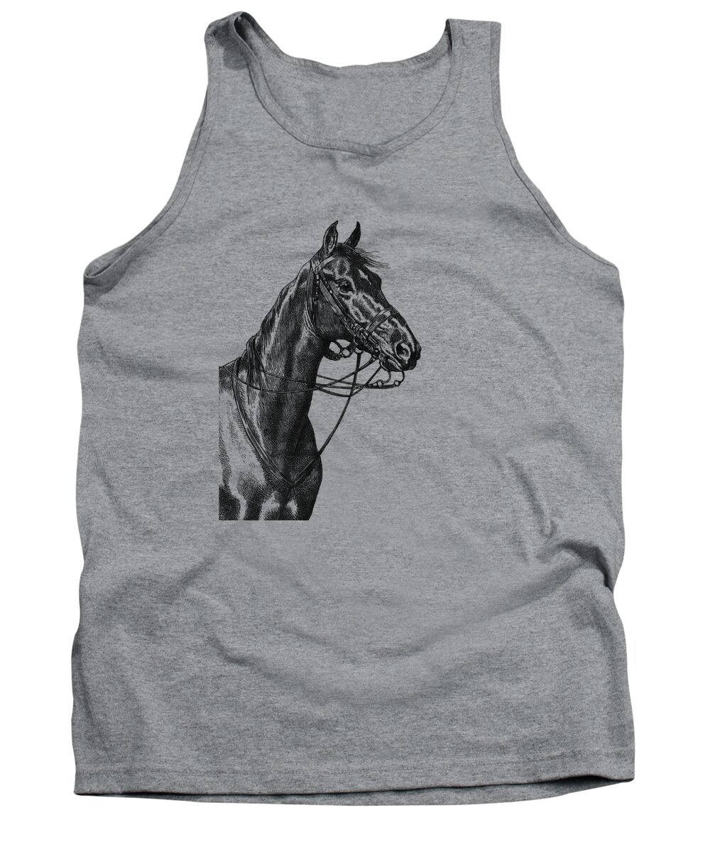 Horse Tank Top featuring the digital art Ready To Ride by Madame Memento