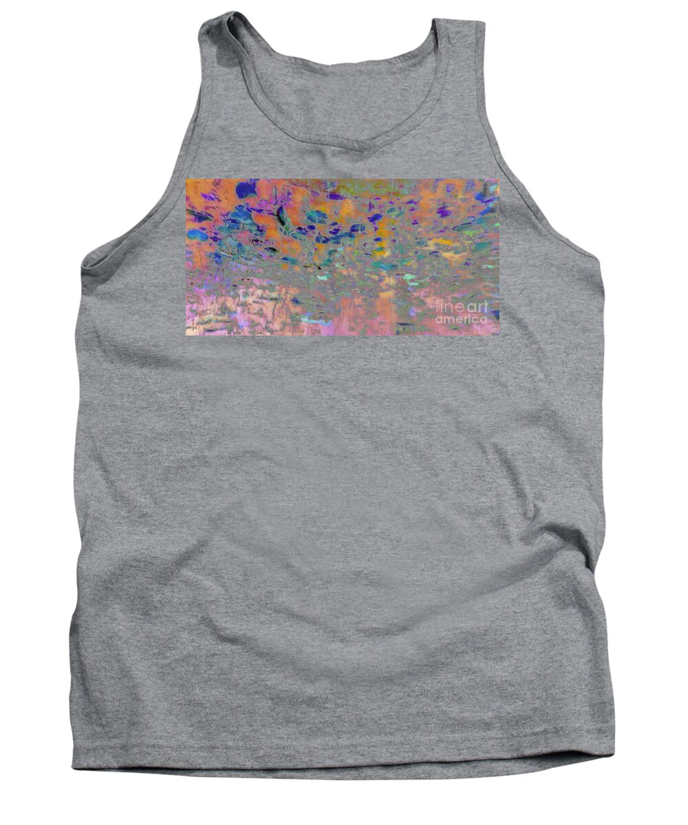 Regflections Tank Top featuring the painting Reflections of a Sunset by Bonnie Marie