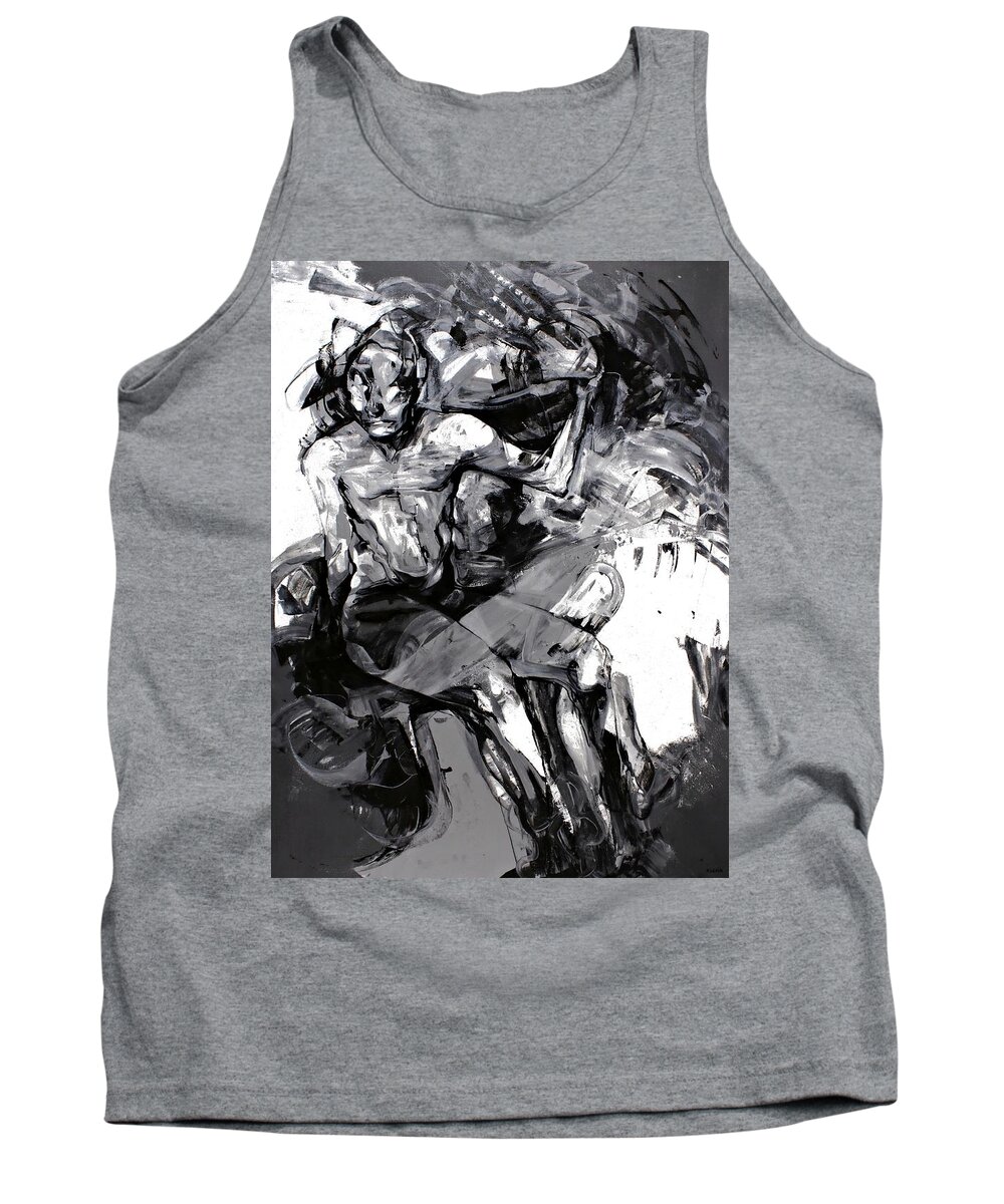 Repressed Tank Top featuring the painting Repressed Conflict by Jeff Klena
