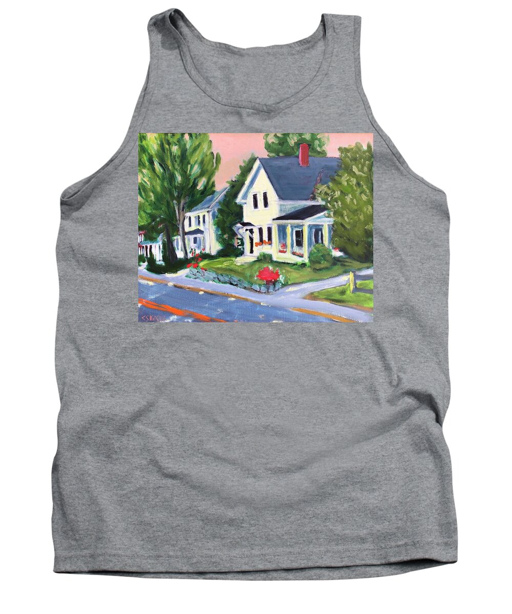New Boston Tank Top featuring the painting River Road by Cyndie Katz
