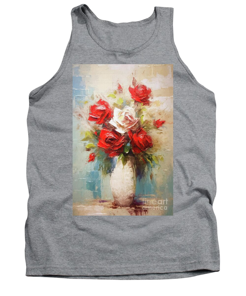Roses Tank Top featuring the painting Rose Garden Bouquet by Tina LeCour