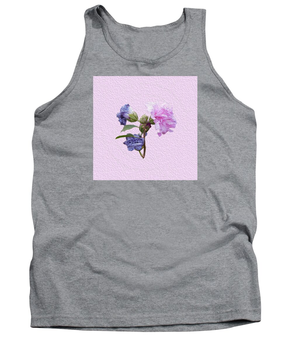 Flower Tank Top featuring the photograph Rose of Sharon Stages by Diane Lindon Coy