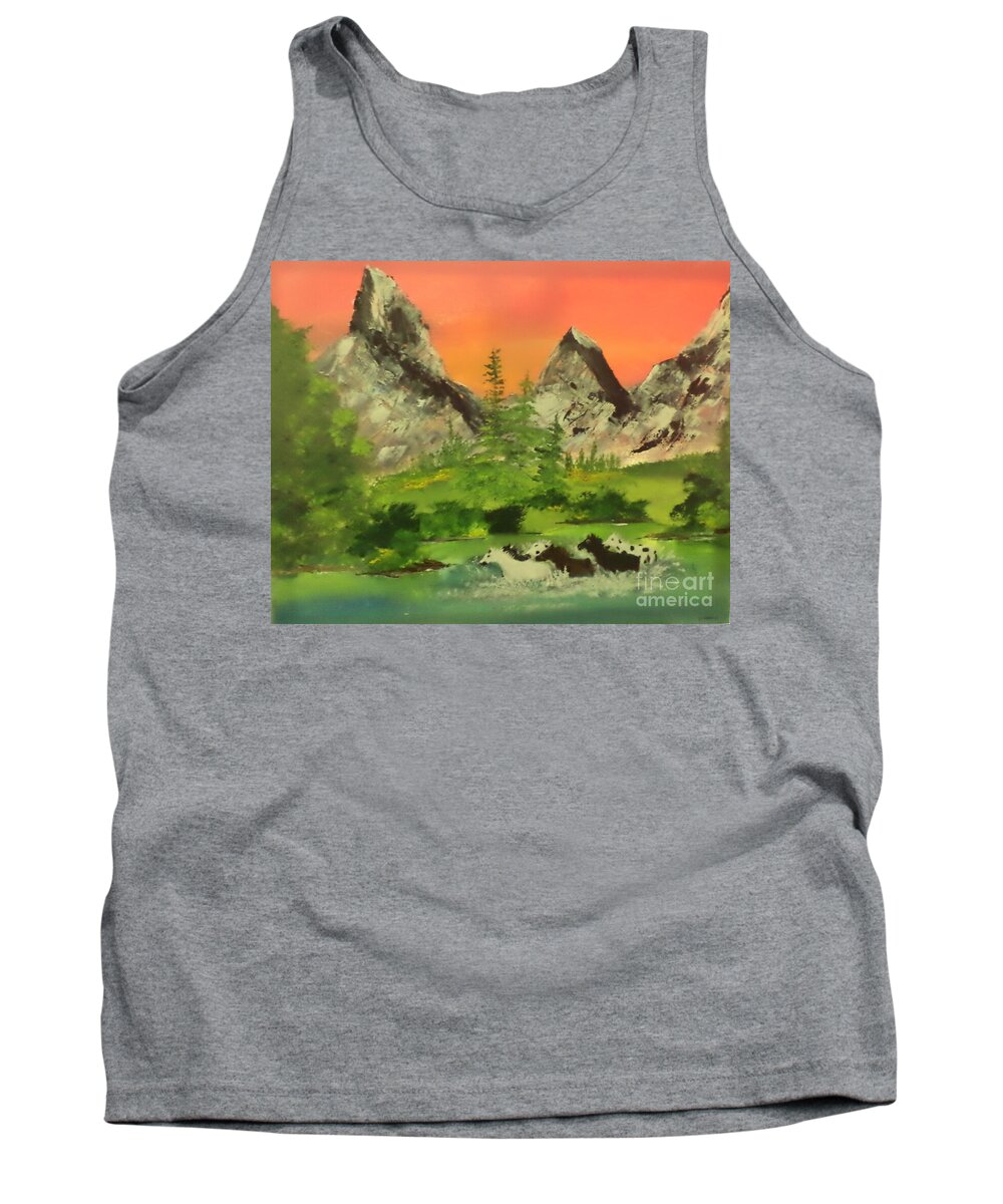 Landscape Tank Top featuring the painting Running Wild Painting # 321 by Donald Northup