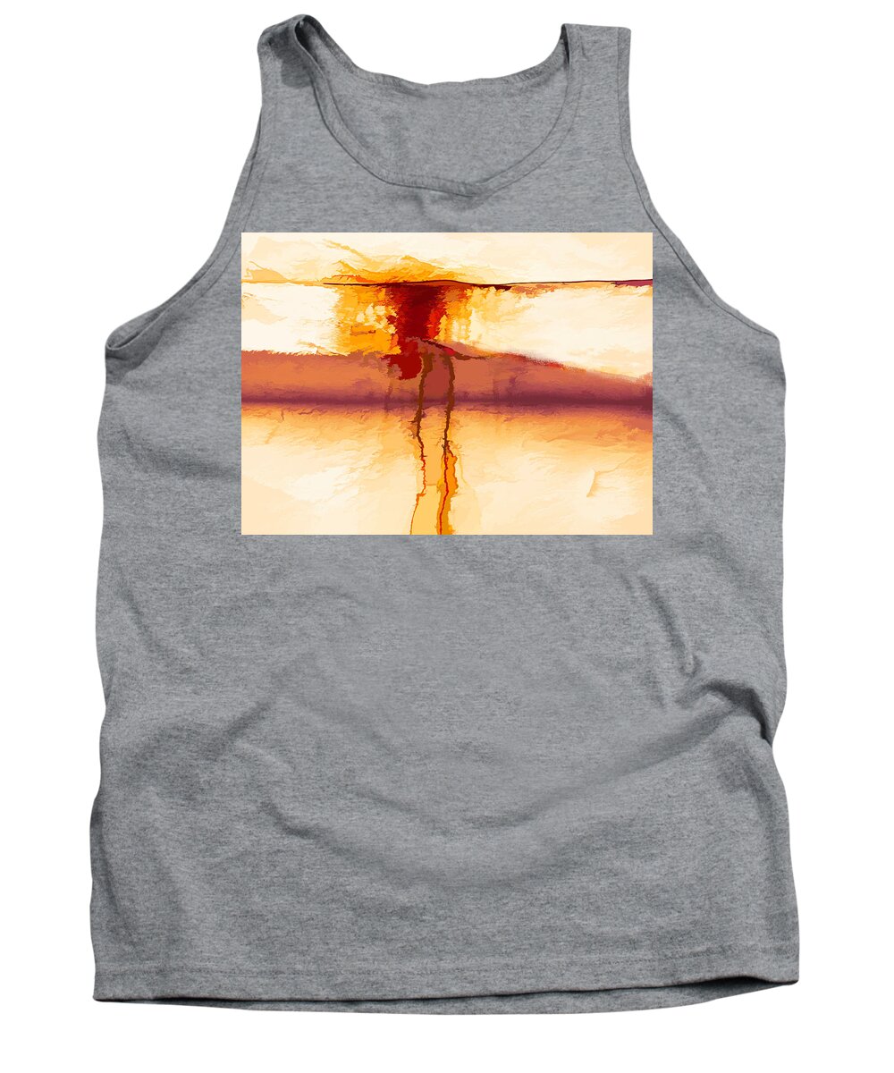 Abstract Art Tank Top featuring the digital art Rust Beauty by Steve Ladner
