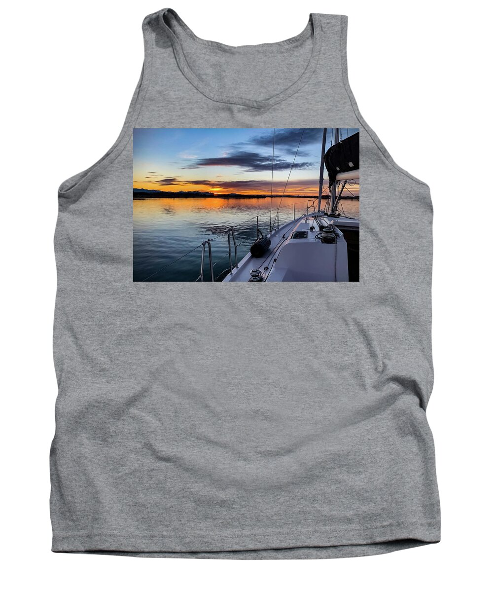  Tank Top featuring the photograph Sailing E4 by Tim Dussault
