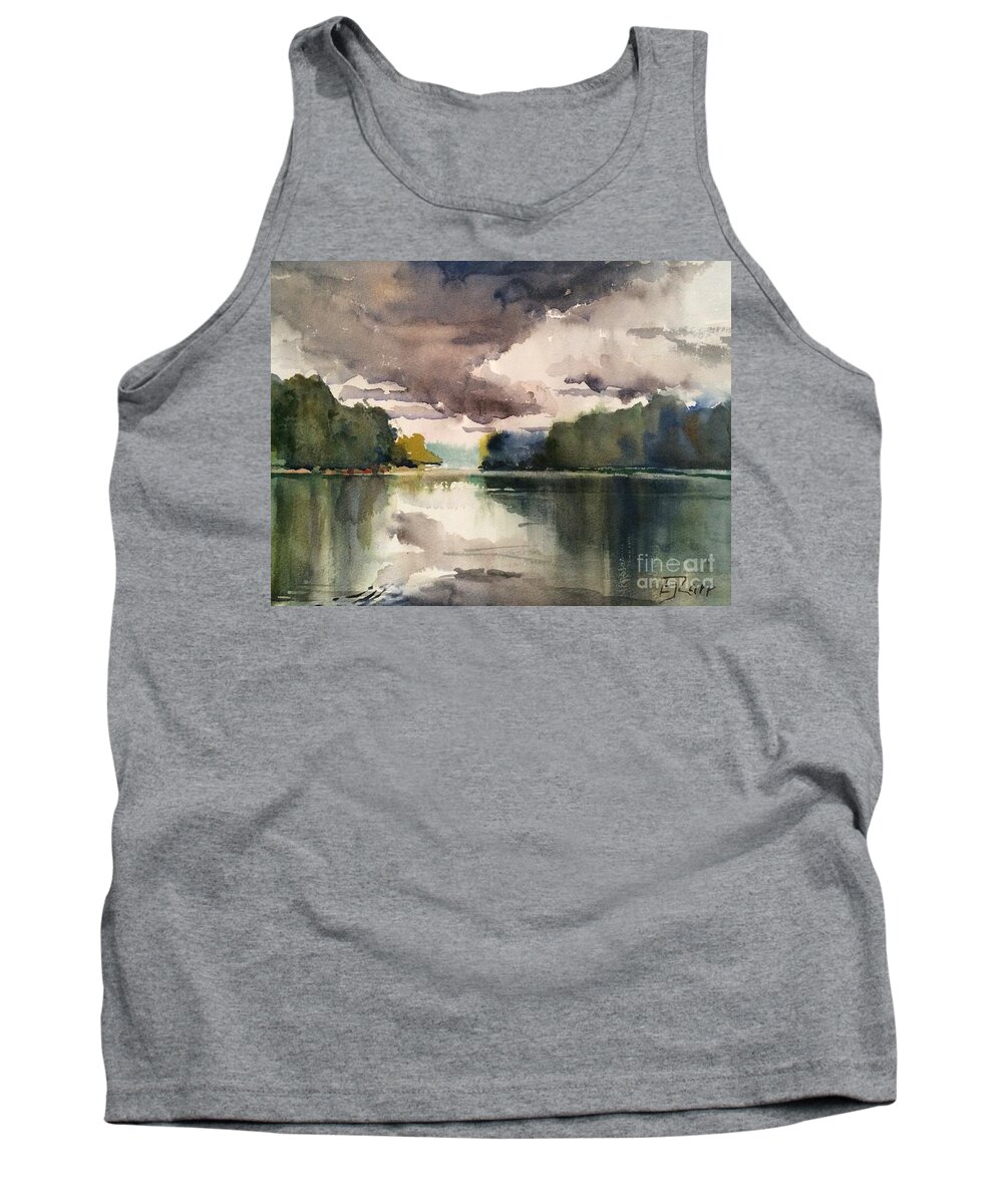 Storm Tank Top featuring the painting Sailor Take Warning by Elizabeth Carr