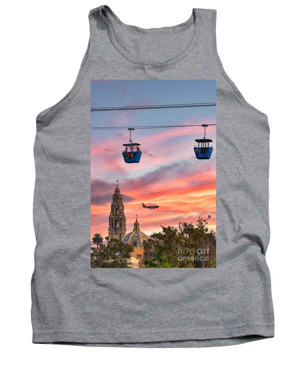 Skyfari Tank Top featuring the photograph San Diego from Above by Sam Antonio