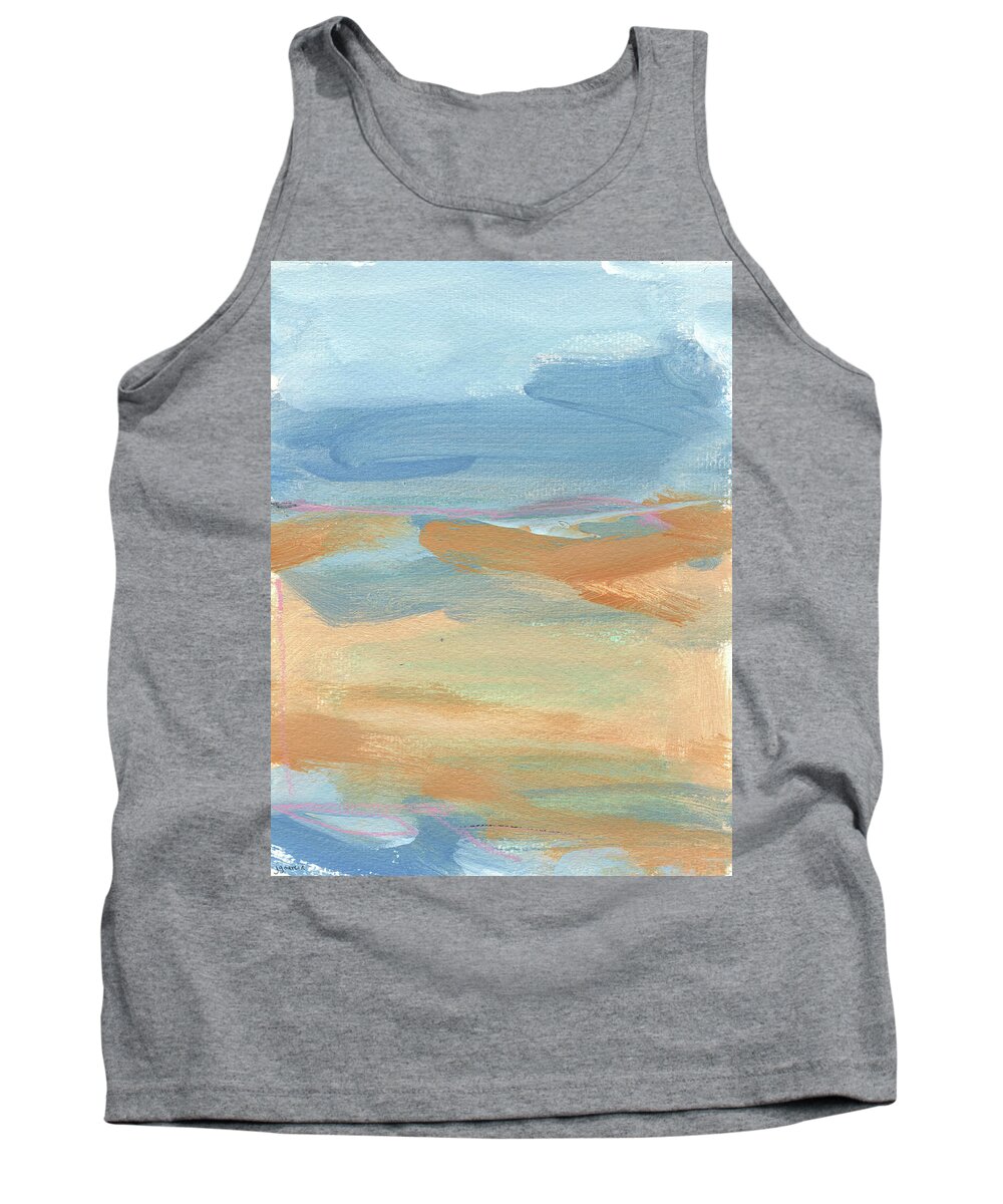 Abstract Landscape Tank Top featuring the painting Scooped Up by Jacquie Gouveia