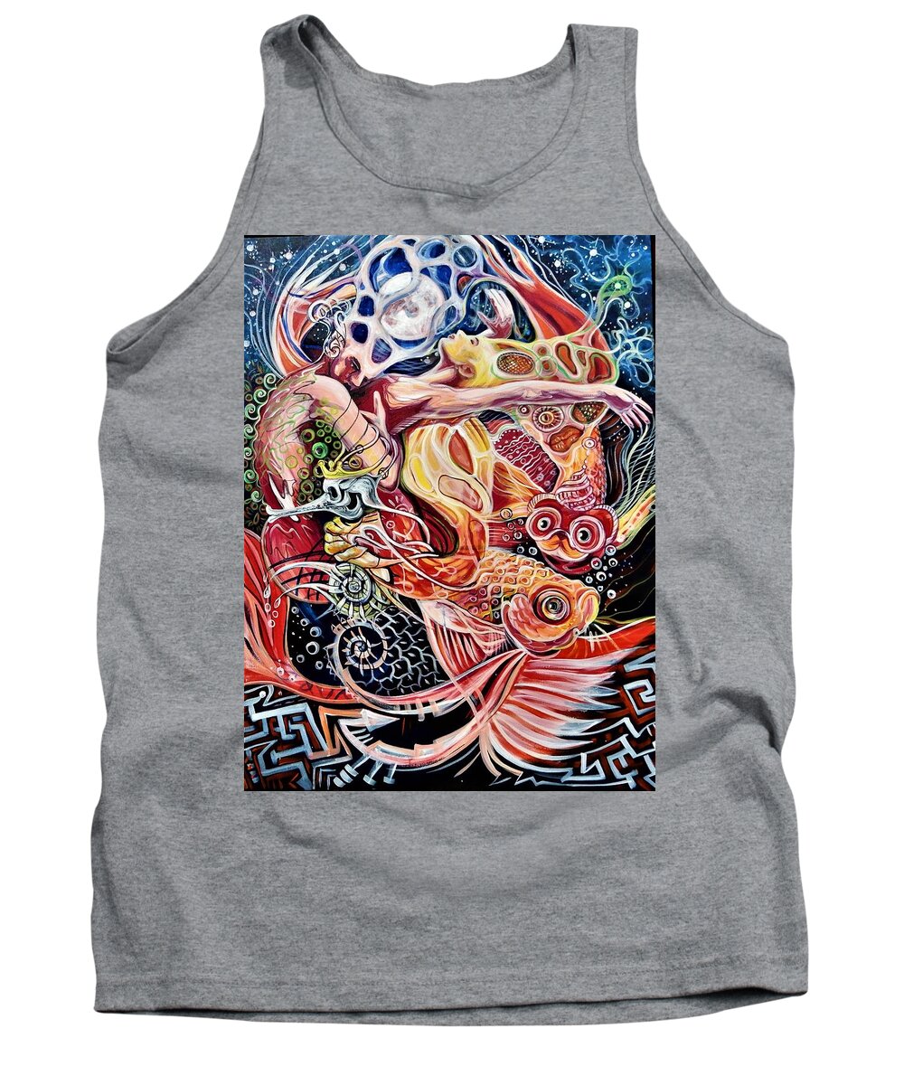 Sea Tank Top featuring the painting Sea Dream by Yelena Tylkina