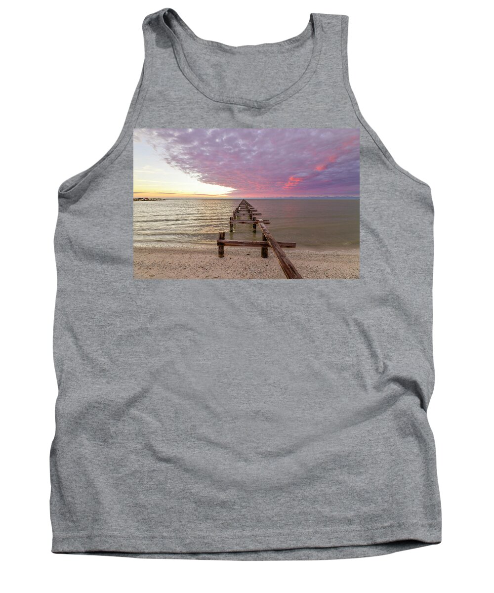 Sun Tank Top featuring the photograph Shell Ridge Sunrise by Christopher Rice