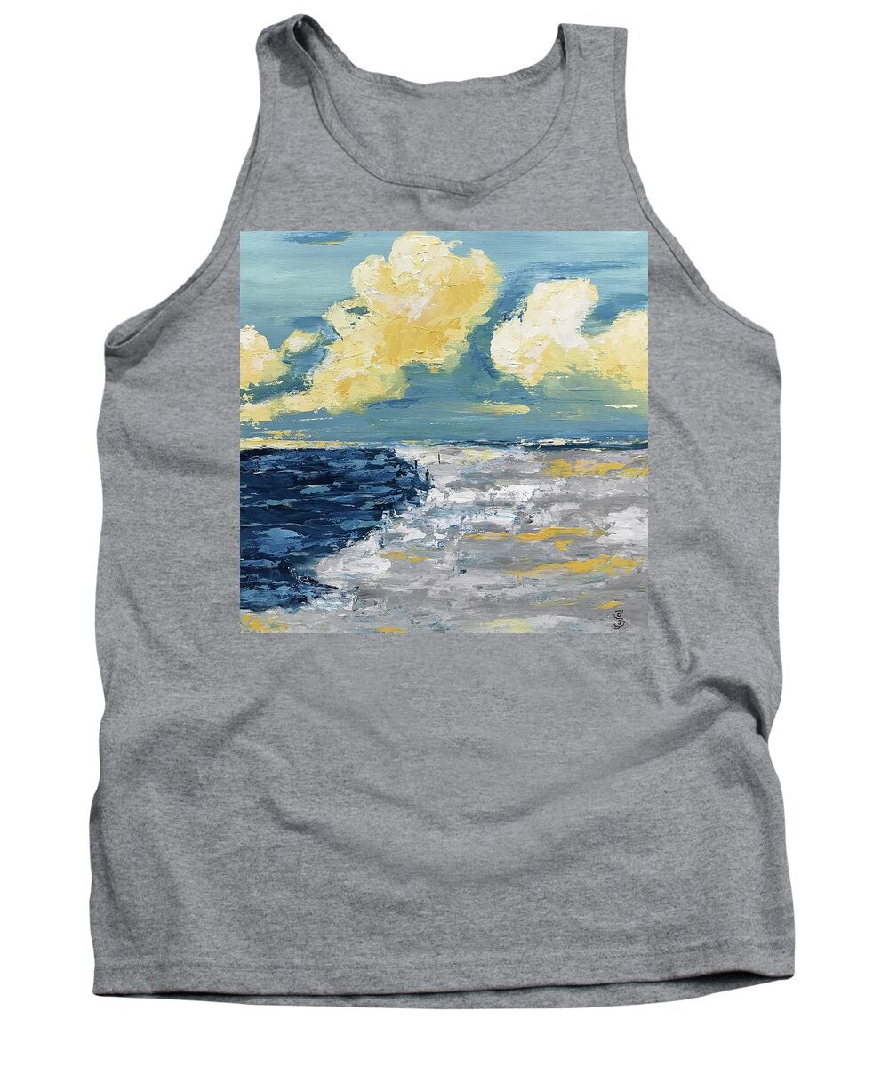 Sea Tank Top featuring the painting Shore Dream by Deborah Smith
