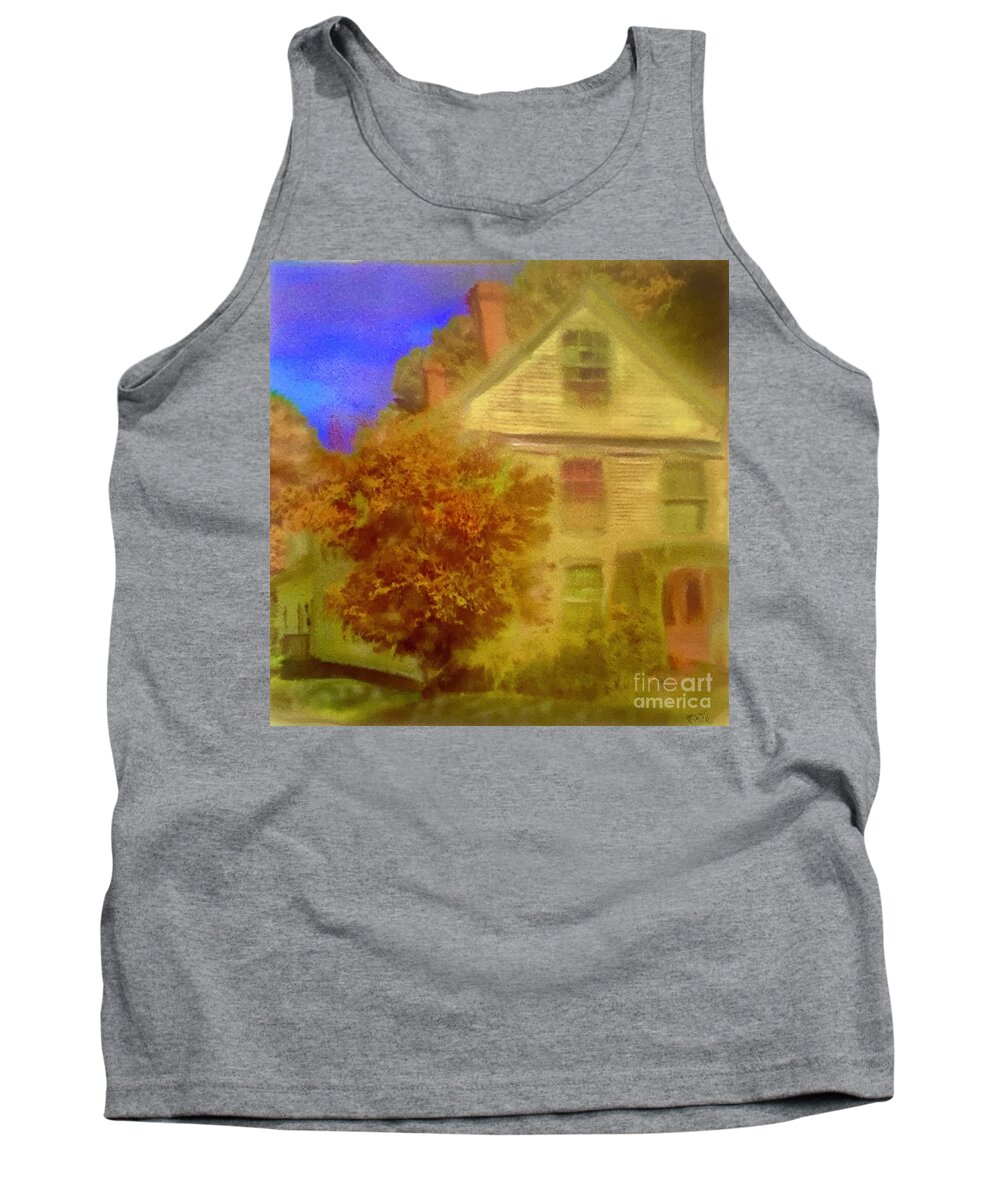 Homes House Tank Top featuring the painting Softscapes by FeatherStone Studio Julie A Miller