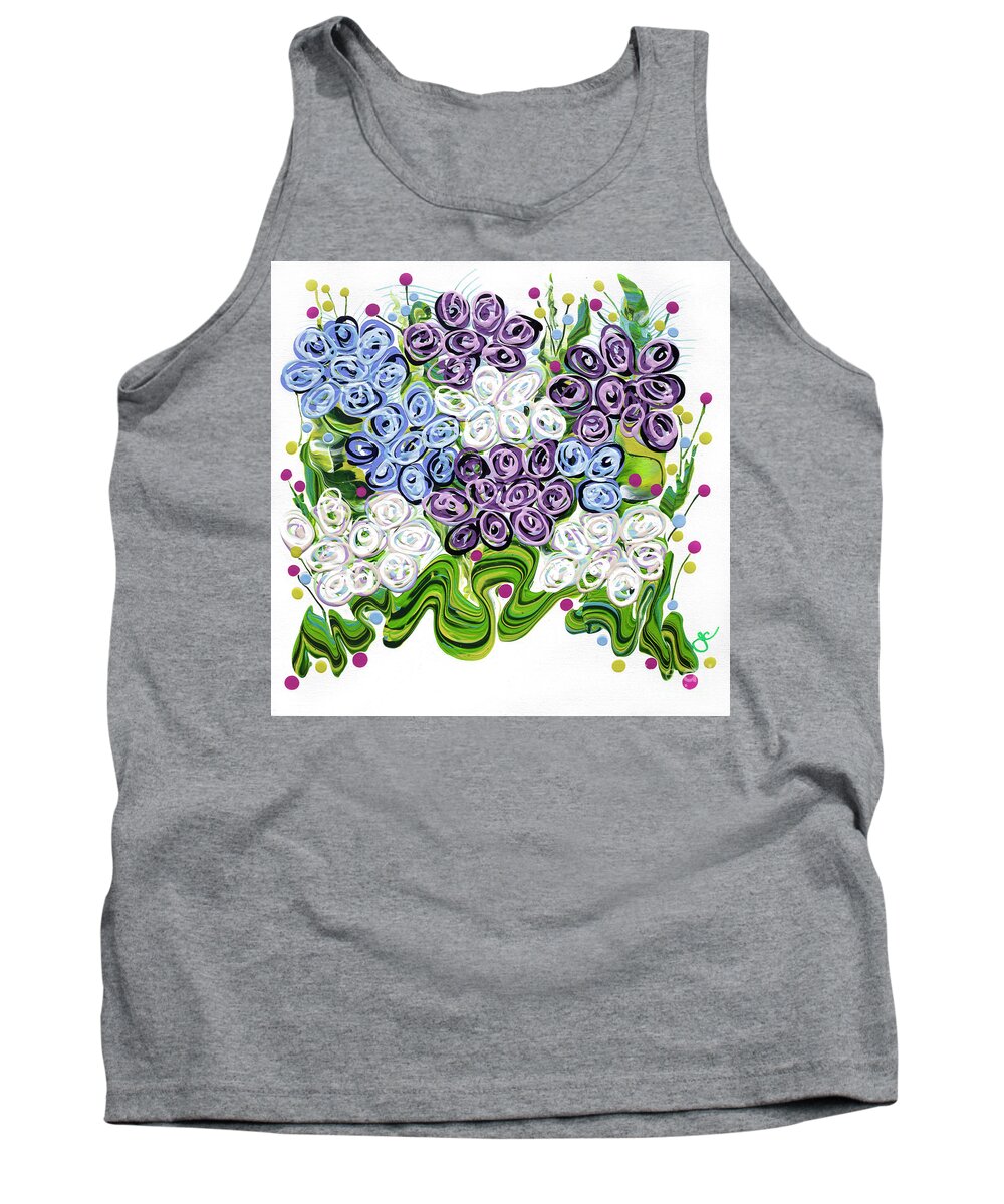 Abstract Painting Tank Top featuring the painting Spring Fantasy by Jane Crabtree