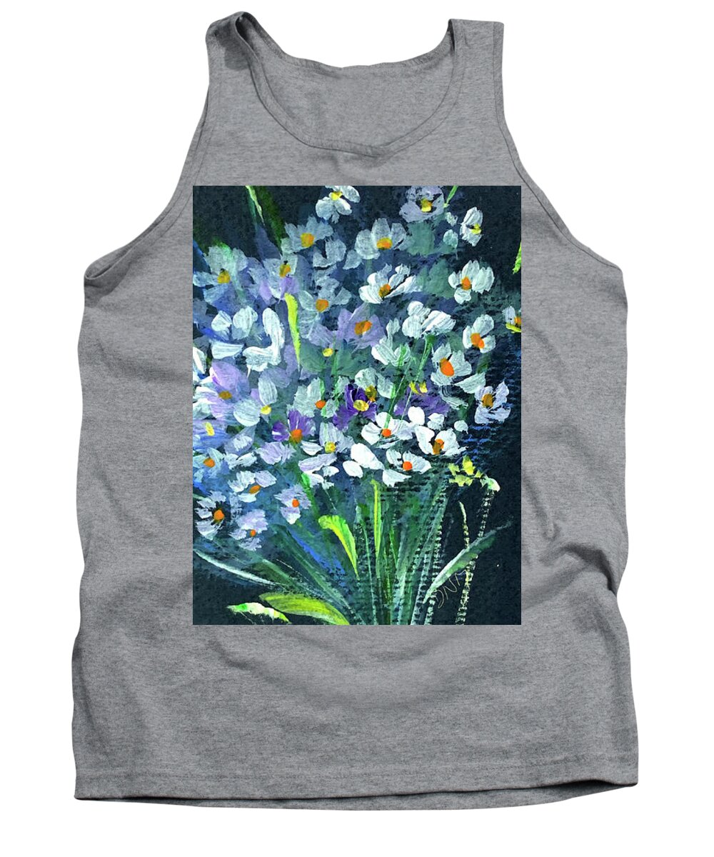 Flowers Tank Top featuring the painting Spring is here by Dorothy Maier