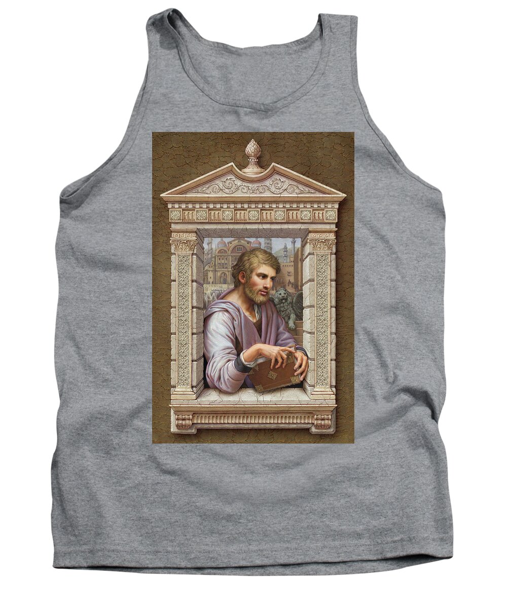 St. Mark Tank Top featuring the painting St. Mark 2 by Kurt Wenner