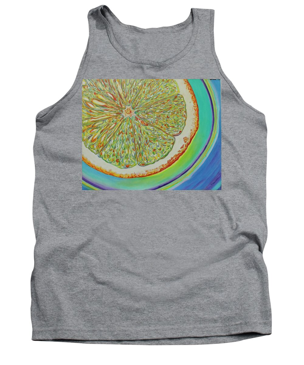 Best Seller Tank Top featuring the painting Stained Glass Orange by Dorsey Northrup