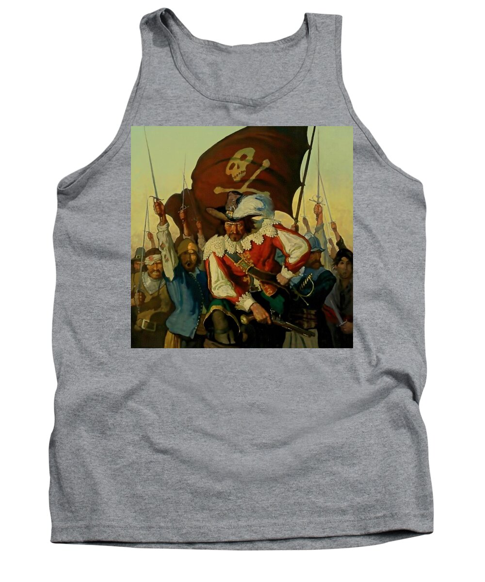 “nc Wyeth” Tank Top featuring the digital art Stand and Deliver by Patricia Keith