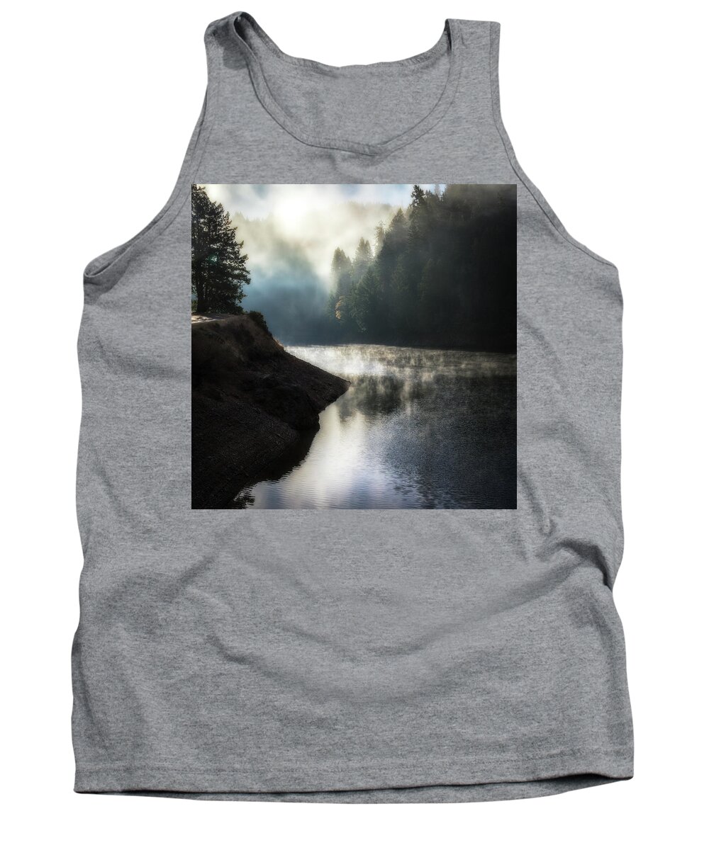 Steam Rising Tank Top featuring the photograph Steam rising, Alpine Lake by Donald Kinney