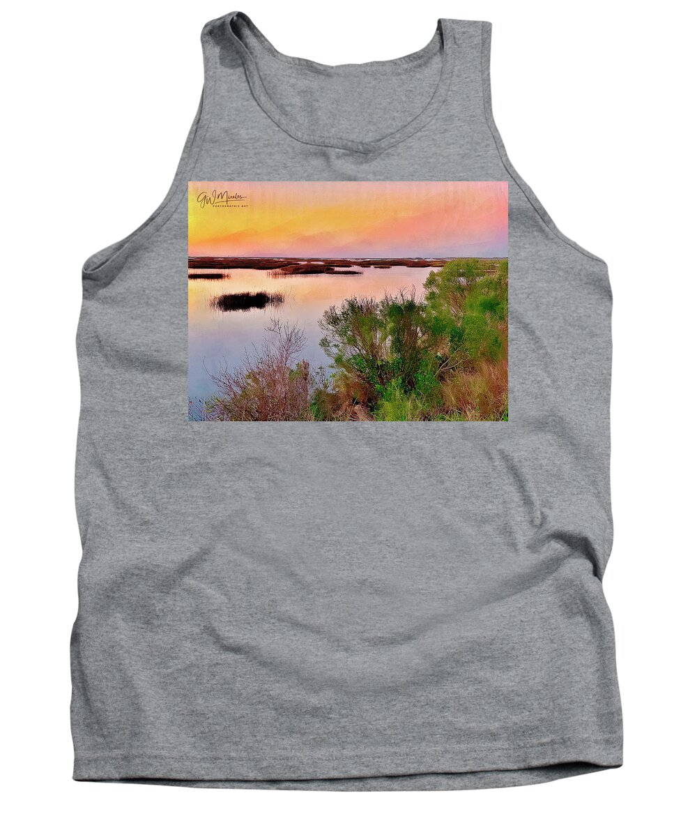 Marsh Tank Top featuring the photograph Stillness of the Marsh by GW Mireles