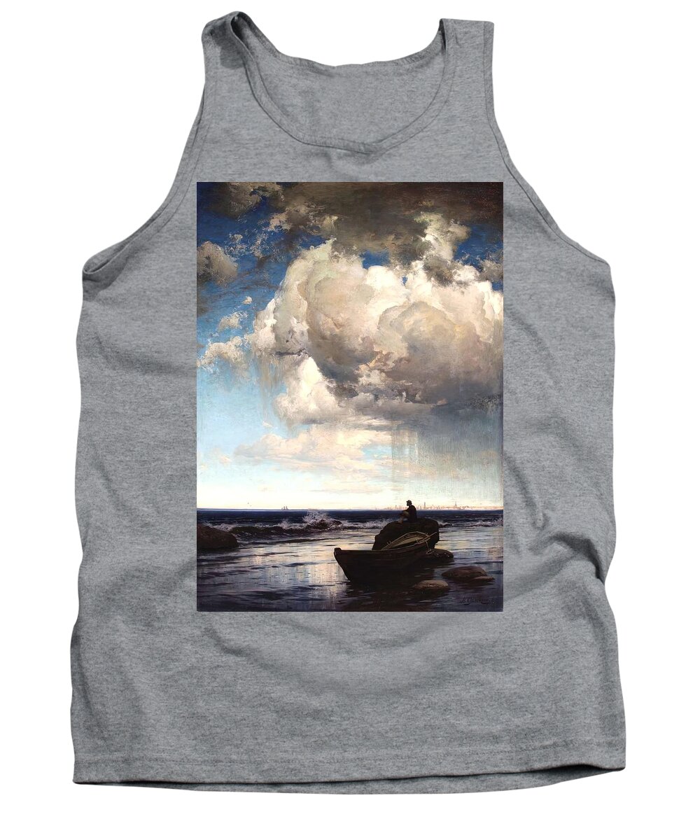 Storm Clouds Tank Top featuring the painting Storm Clouds  by Lagra Art