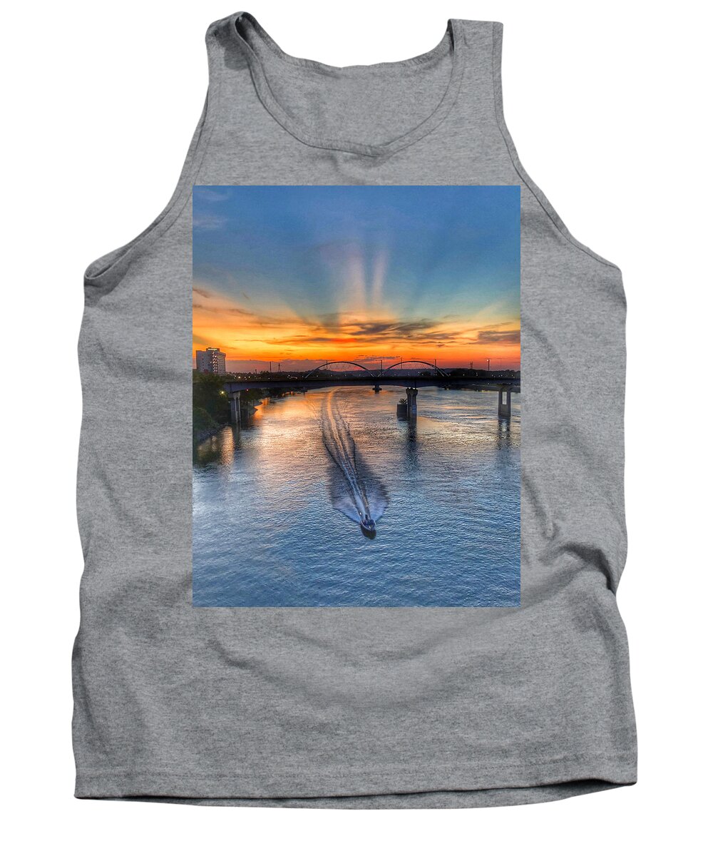 Landscape Tank Top featuring the photograph Summer Evening in the South by Michael Dean Shelton