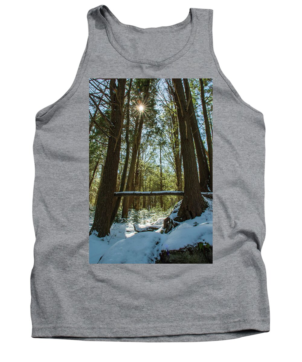 West Virginia Tank Top featuring the photograph Sun and Snow by Melissa Southern