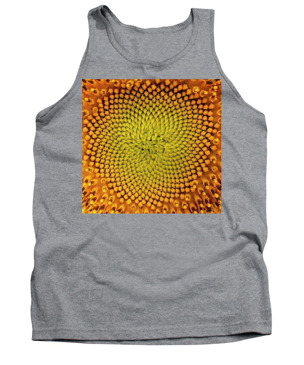 Pattern Tank Top featuring the photograph Sunflower Abstract by Phil And Karen Rispin