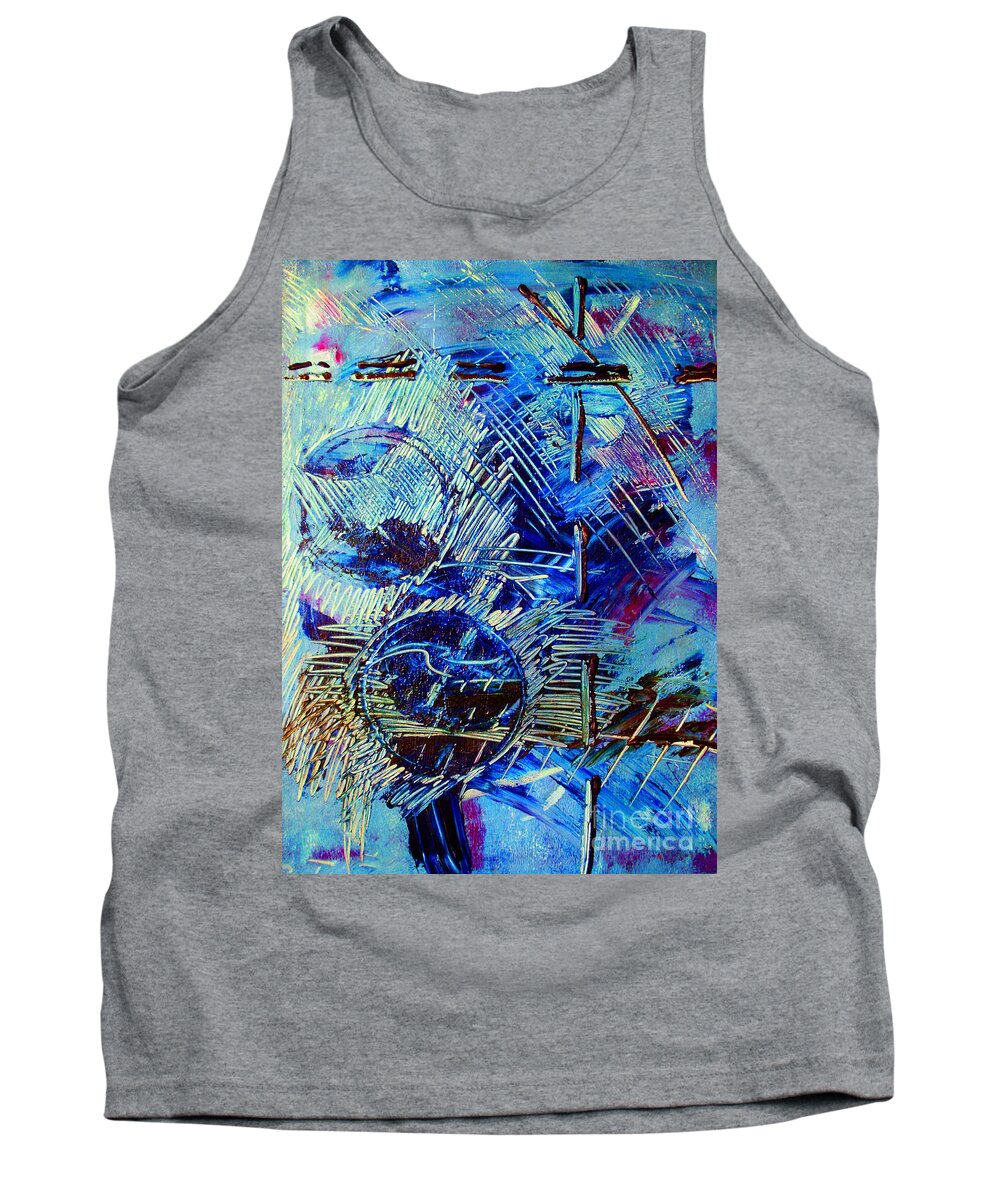 Sunrise Tank Top featuring the painting Sunrise One by Albert Puskaric
