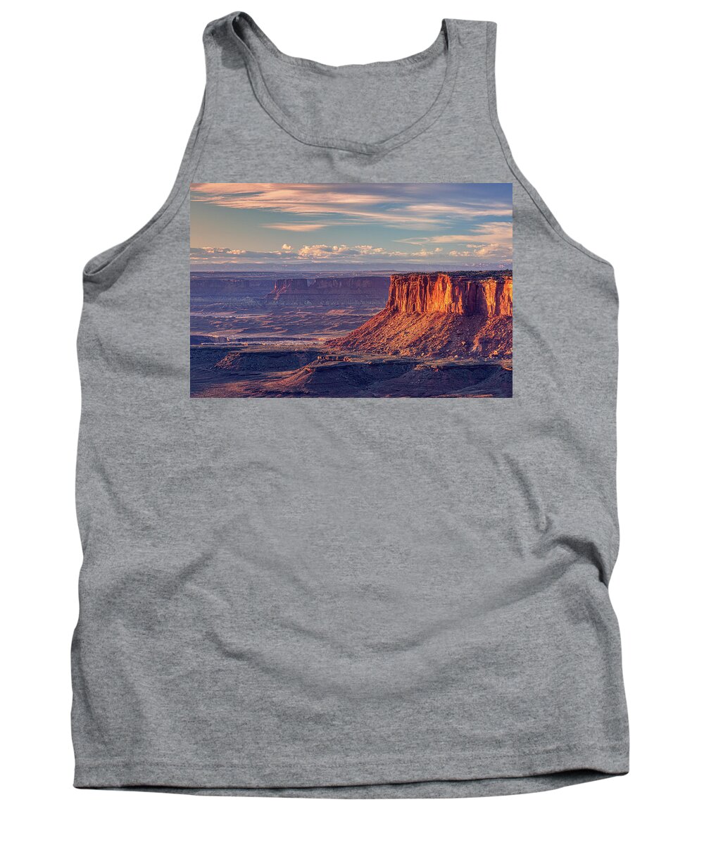 Canyonlands Tank Top featuring the photograph Sunset at Orange Cliffs by Kenneth Everett