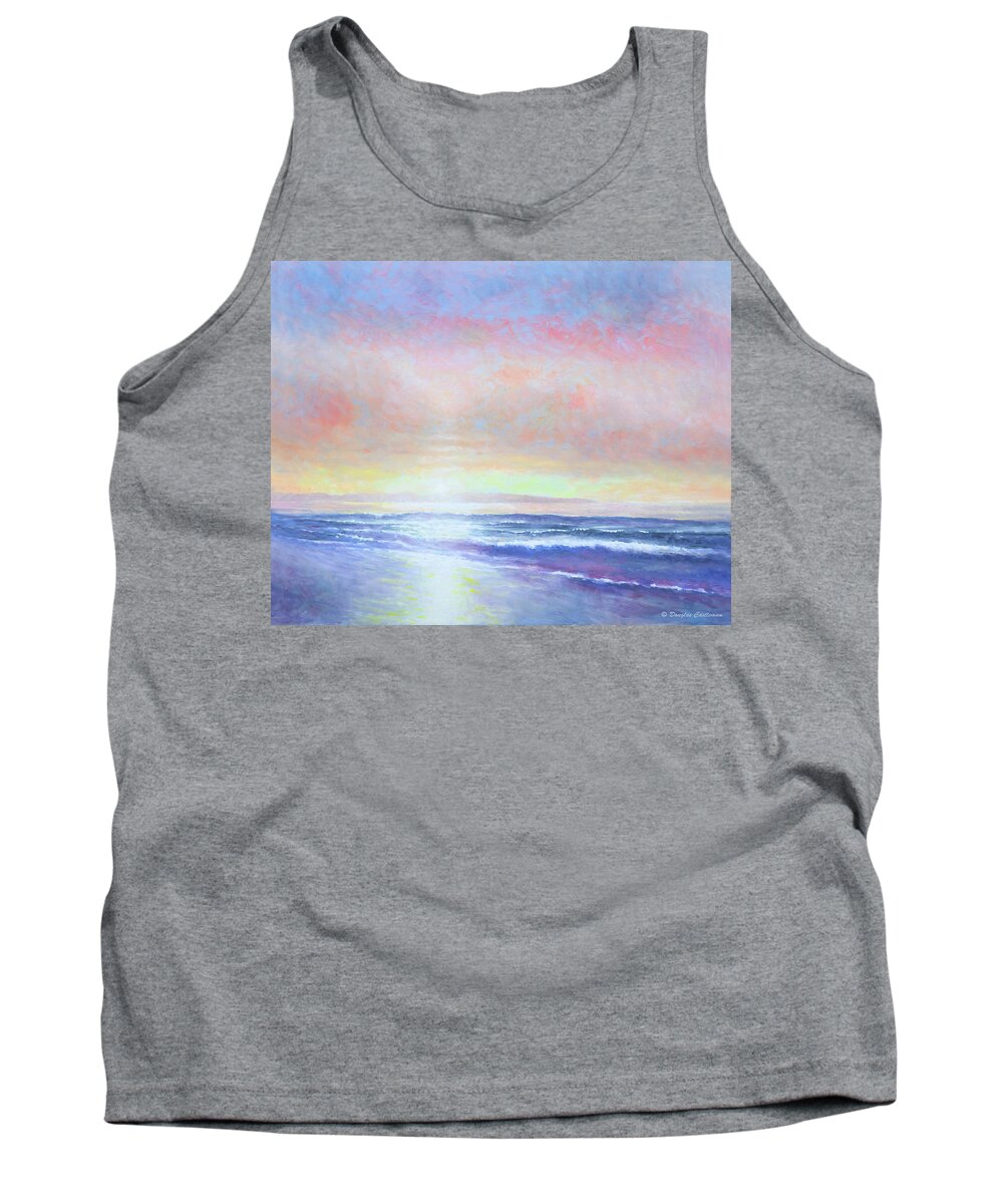 Seascape Tank Top featuring the painting Sunset Beach by Douglas Castleman