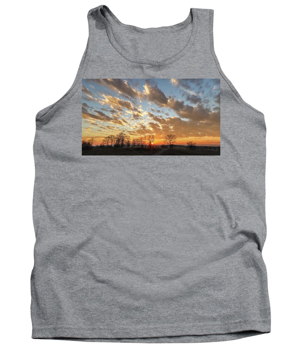 Landscapes Tank Top featuring the photograph Sunset in Gettysburg by Amelia Pearn