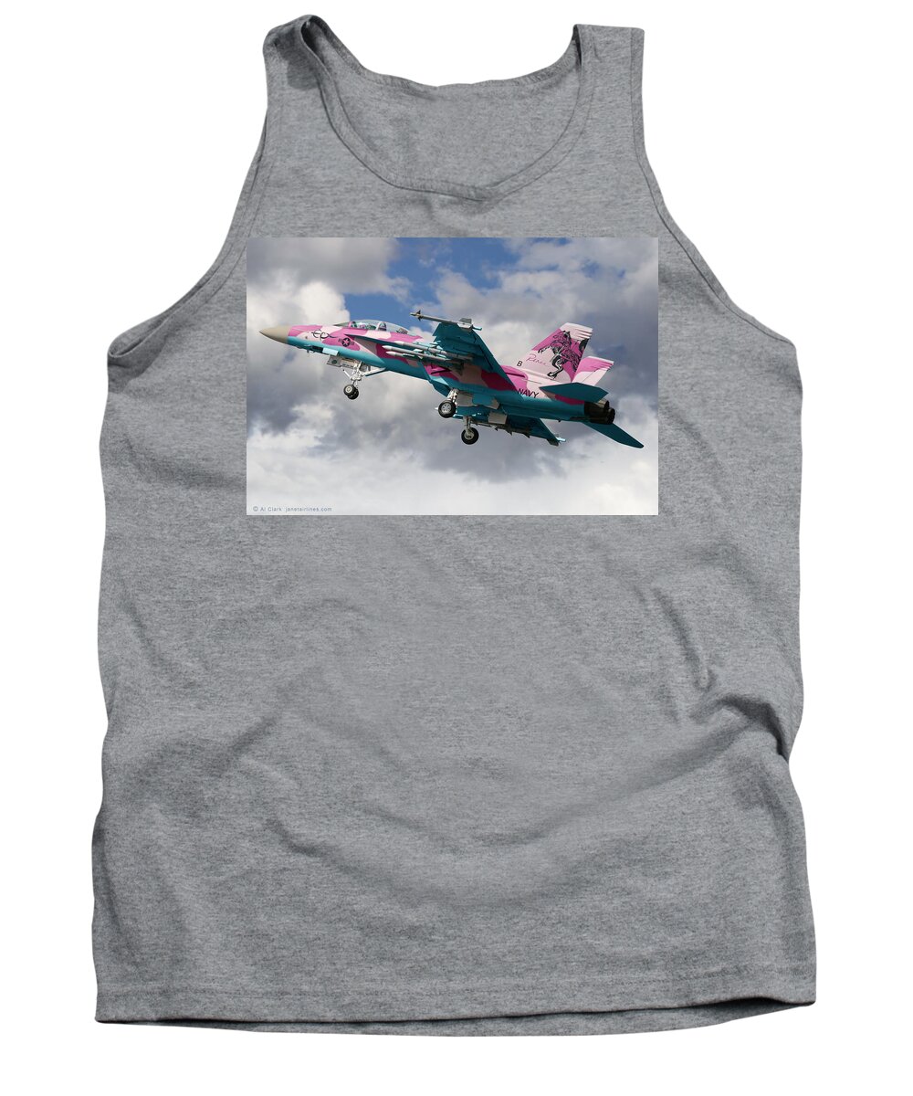 Boeing Tank Top featuring the digital art Super Hornet for the Ladies by Custom Aviation Art