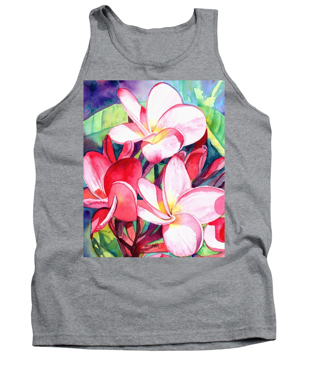 Plumeria Tank Top featuring the painting Sweet Plumeria 3 by Marionette Taboniar