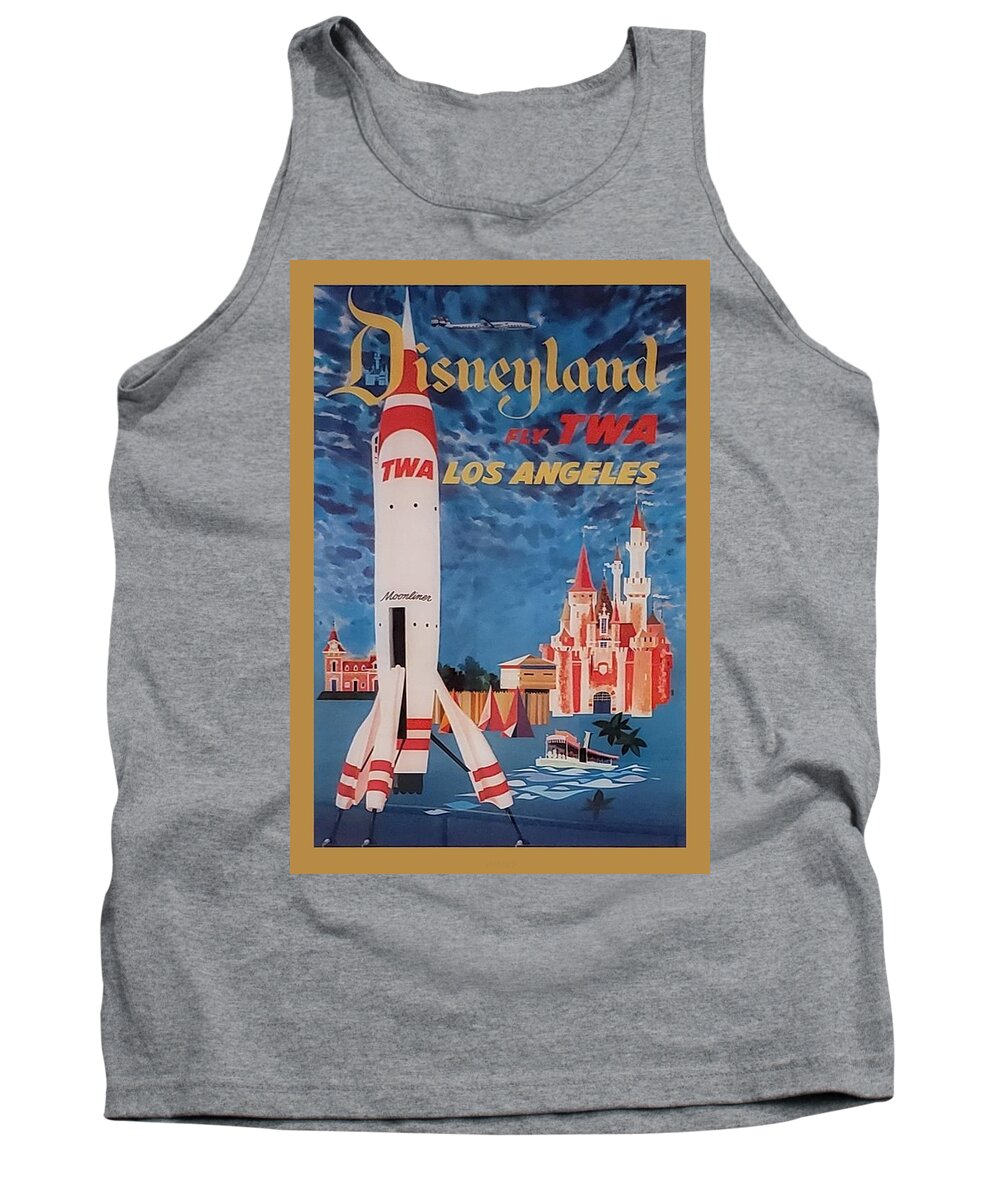 Ads Tank Top featuring the photograph T W A Disneyland by Rob Hans