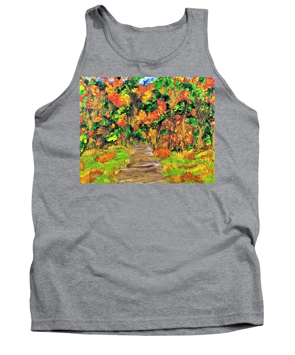 Art Of The Gypsy Tank Top featuring the painting The Colors Of Fall by J A George AKA The GYPSY