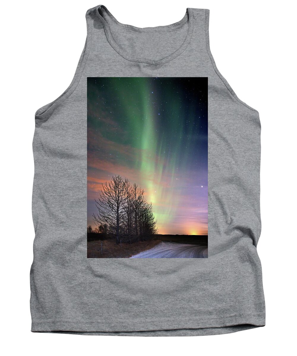 Iceland Tank Top featuring the photograph The colors of night by Christopher Mathews