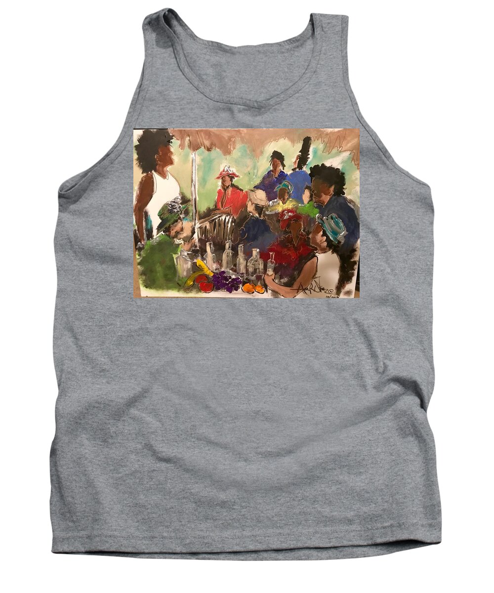  Tank Top featuring the painting The Gathering by Angie ONeal