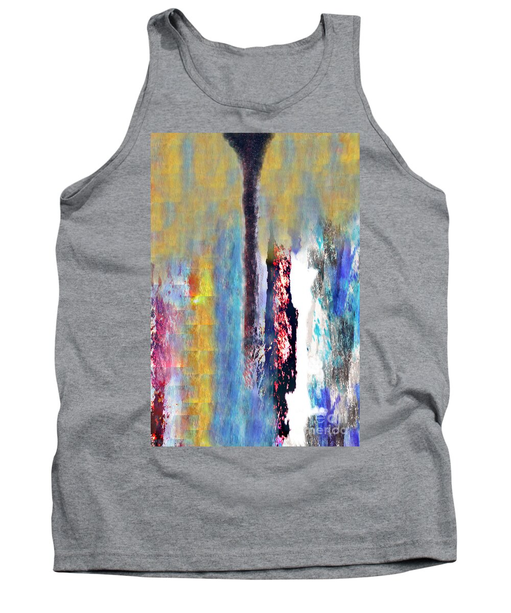 Contemporary Art Tank Top featuring the digital art The Gentle Descent by Jeremiah Ray