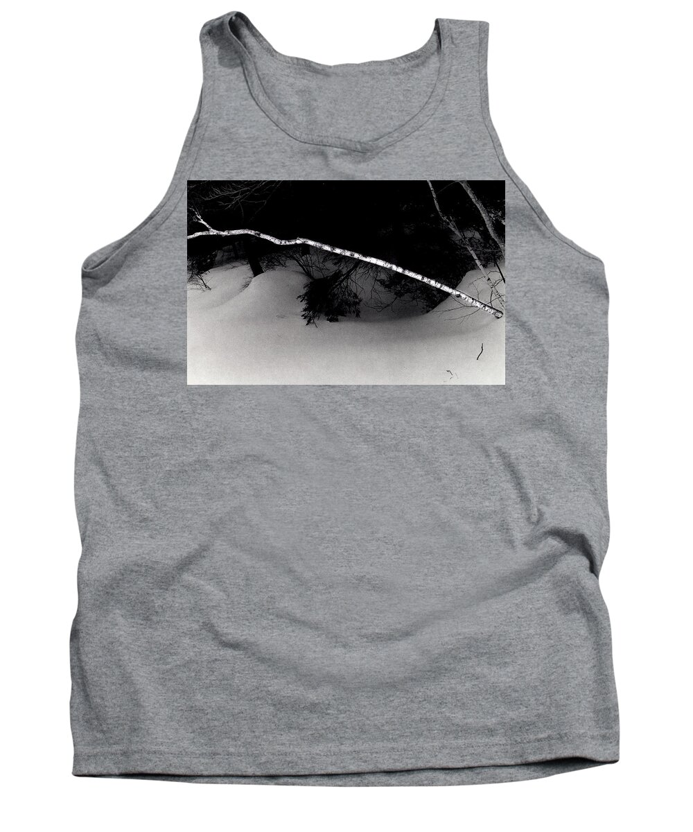 Snow Tank Top featuring the photograph The Lone Birch by Wayne King