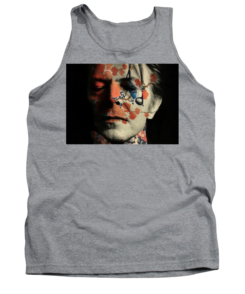 David Bowie Tank Top featuring the mixed media The Man Who Sold The World by Paul Lovering