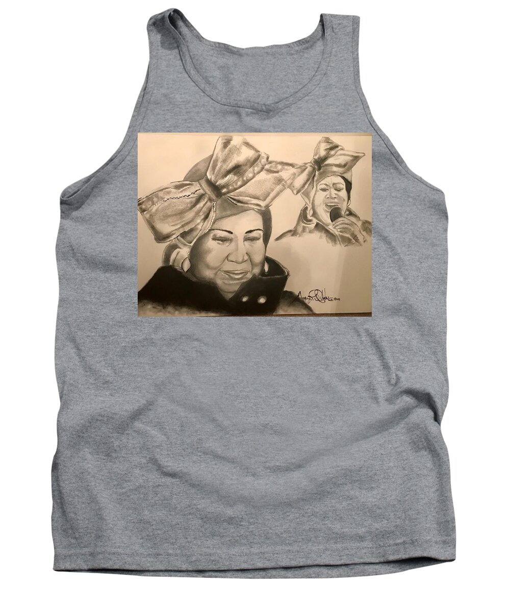  Tank Top featuring the drawing The Queen by Angie ONeal