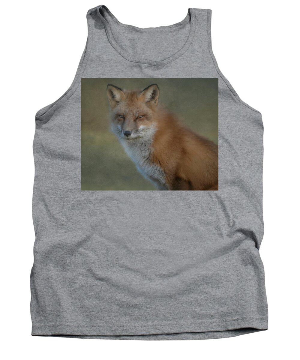 Red Fox Tank Top featuring the photograph The Red Fox Stare by Sylvia Goldkranz