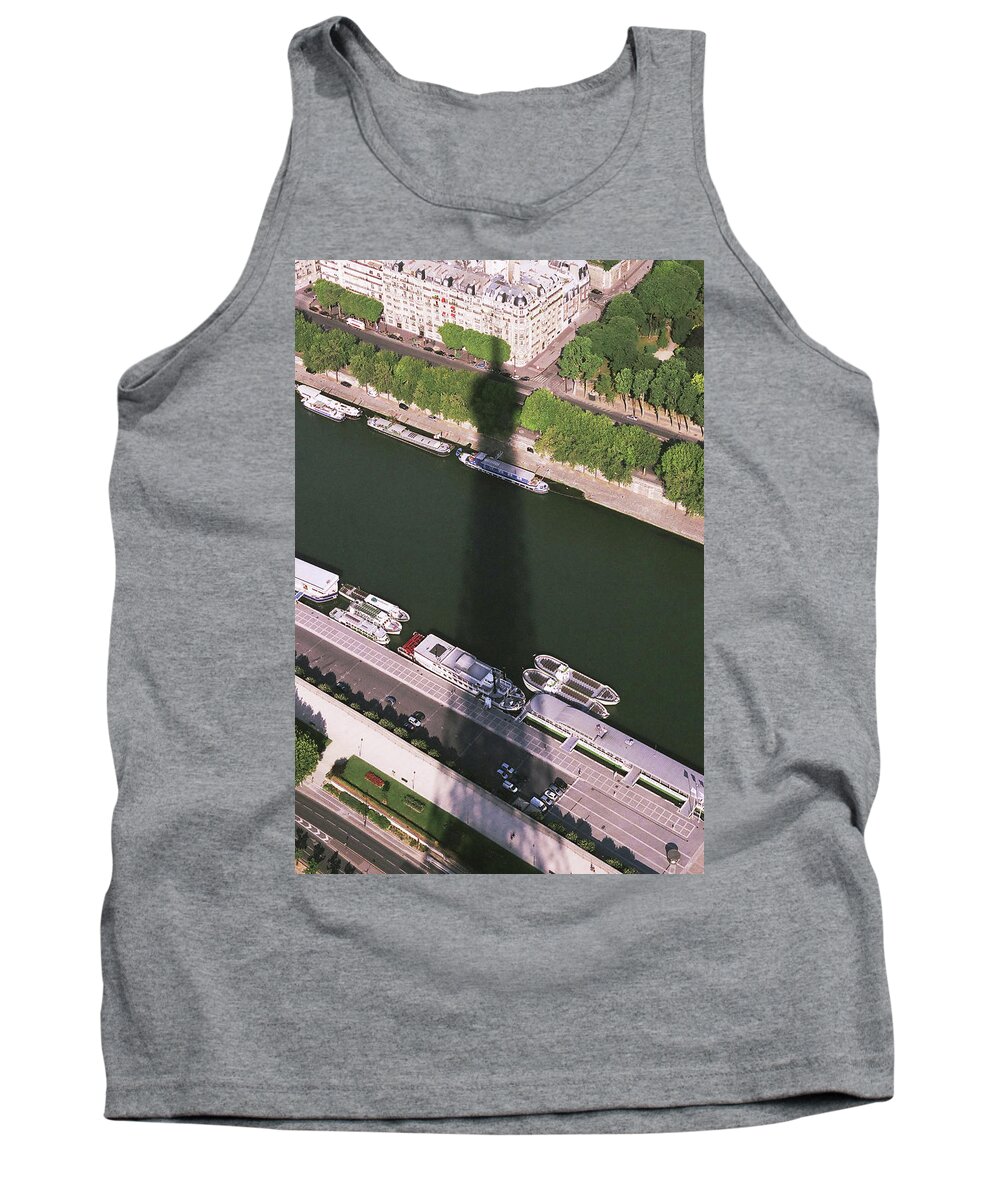 France Tank Top featuring the photograph The Shadow of the Tower by Jim Feldman