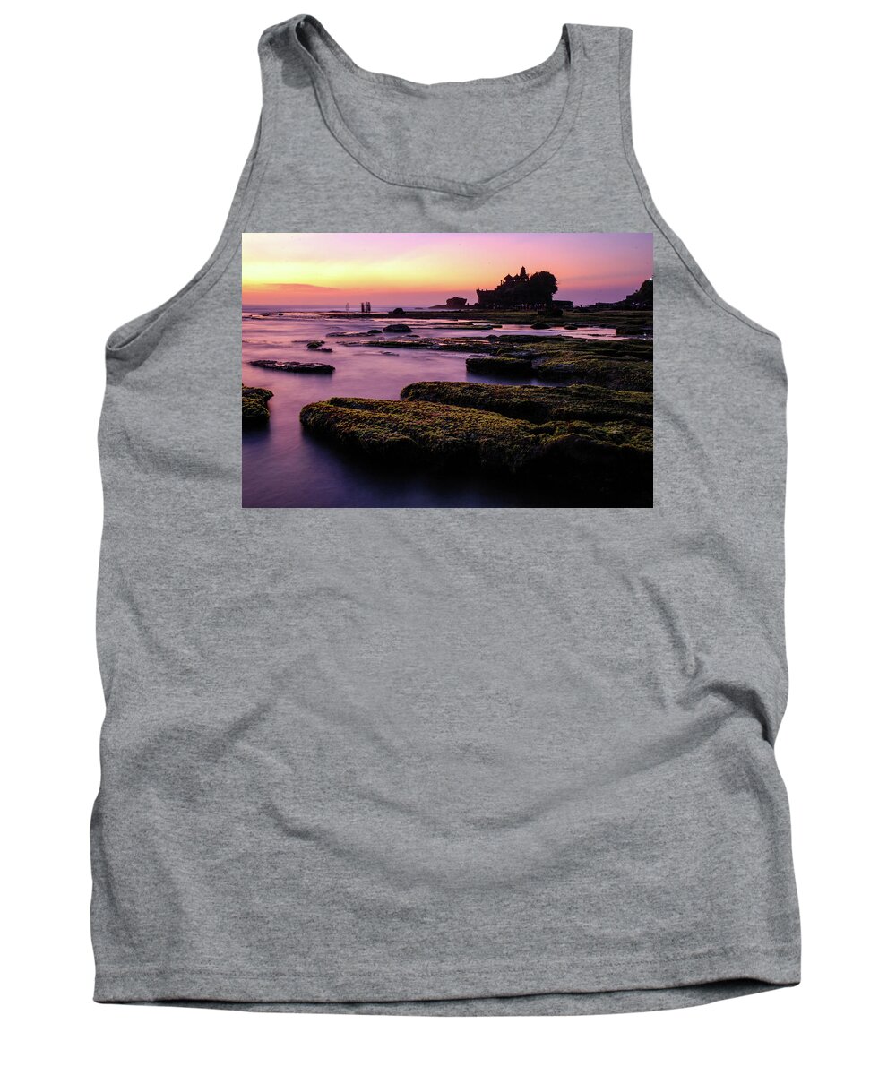 Tanah Lot Tank Top featuring the photograph The Temple By The Sea - Tanah Lot Sunset, Bali by Earth And Spirit