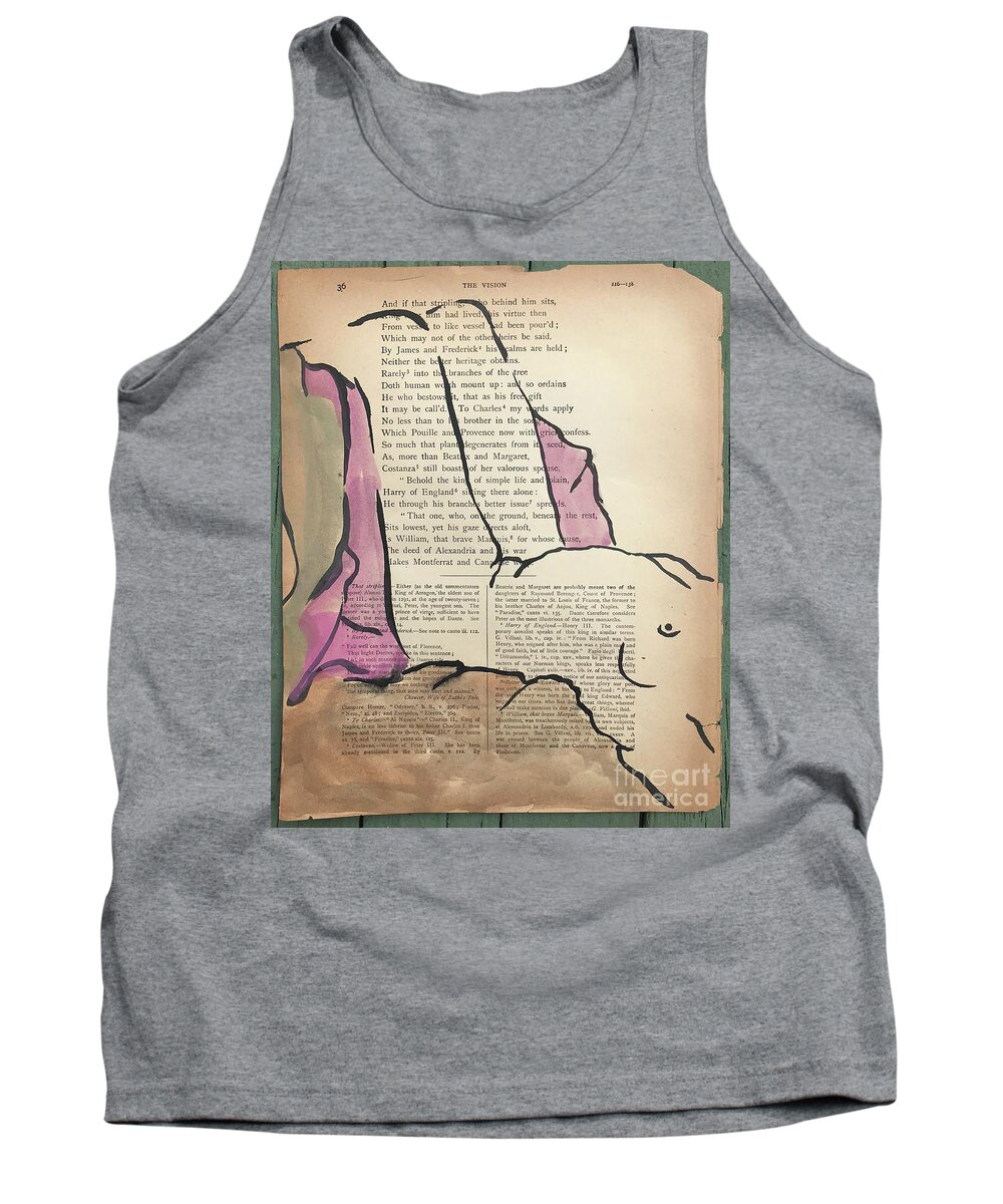 Sumi Ink Tank Top featuring the drawing The Vision 36 by M Bellavia