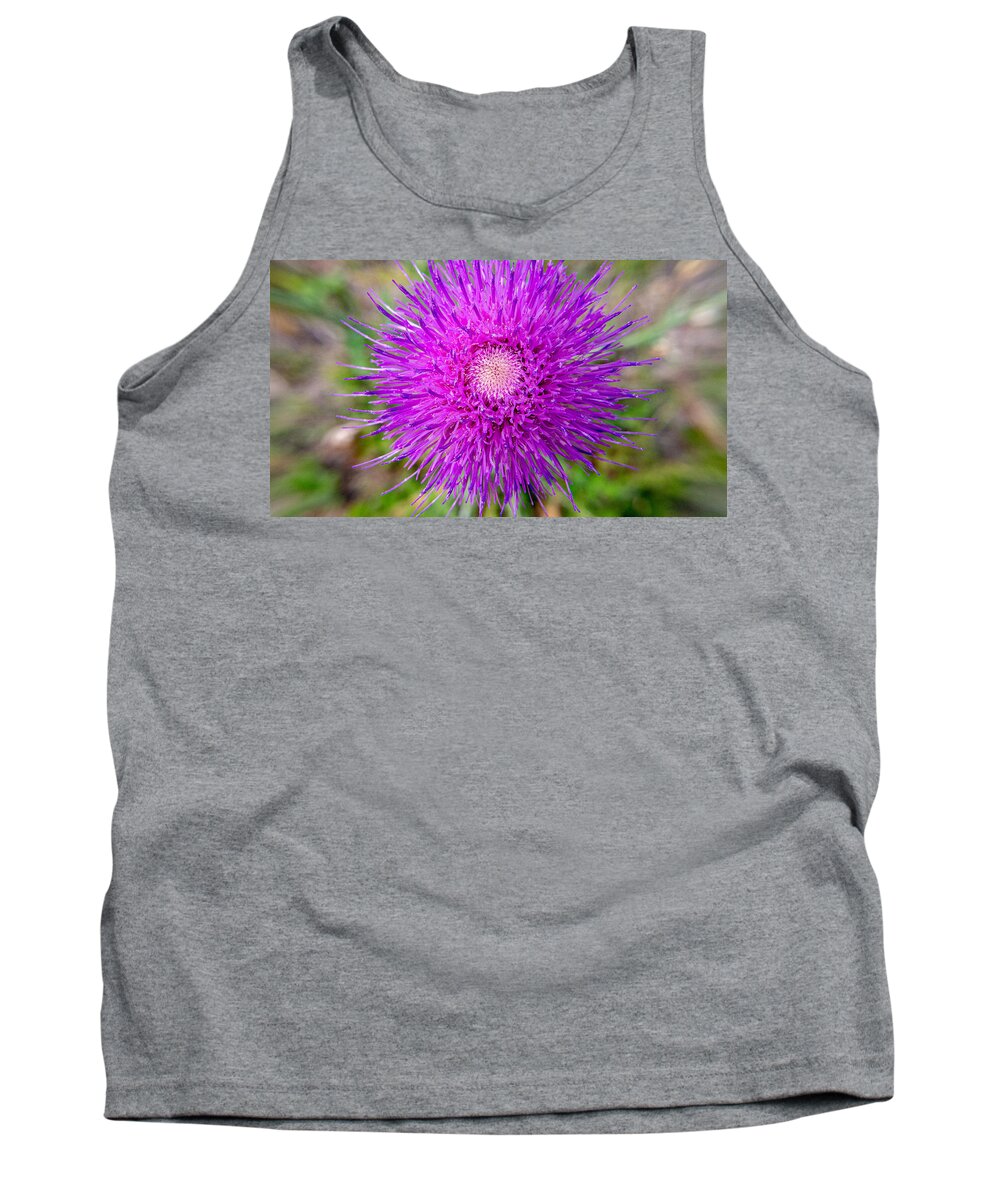 Weeds Tank Top featuring the photograph The Weed Becomes by Ivars Vilums