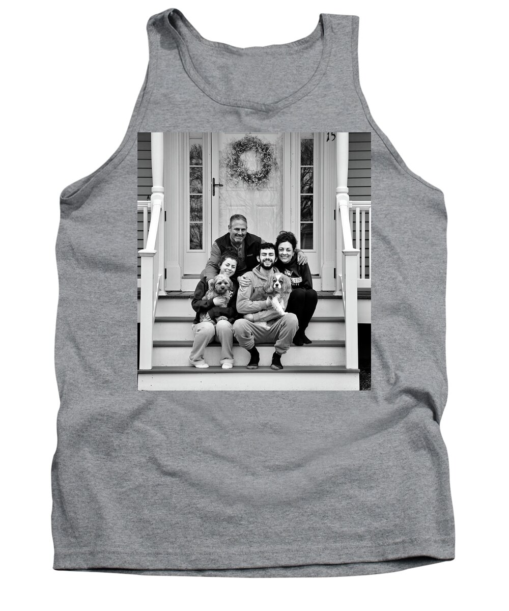 Front Steps Family Photo Tank Top featuring the photograph The Wyman Family by Monika Salvan