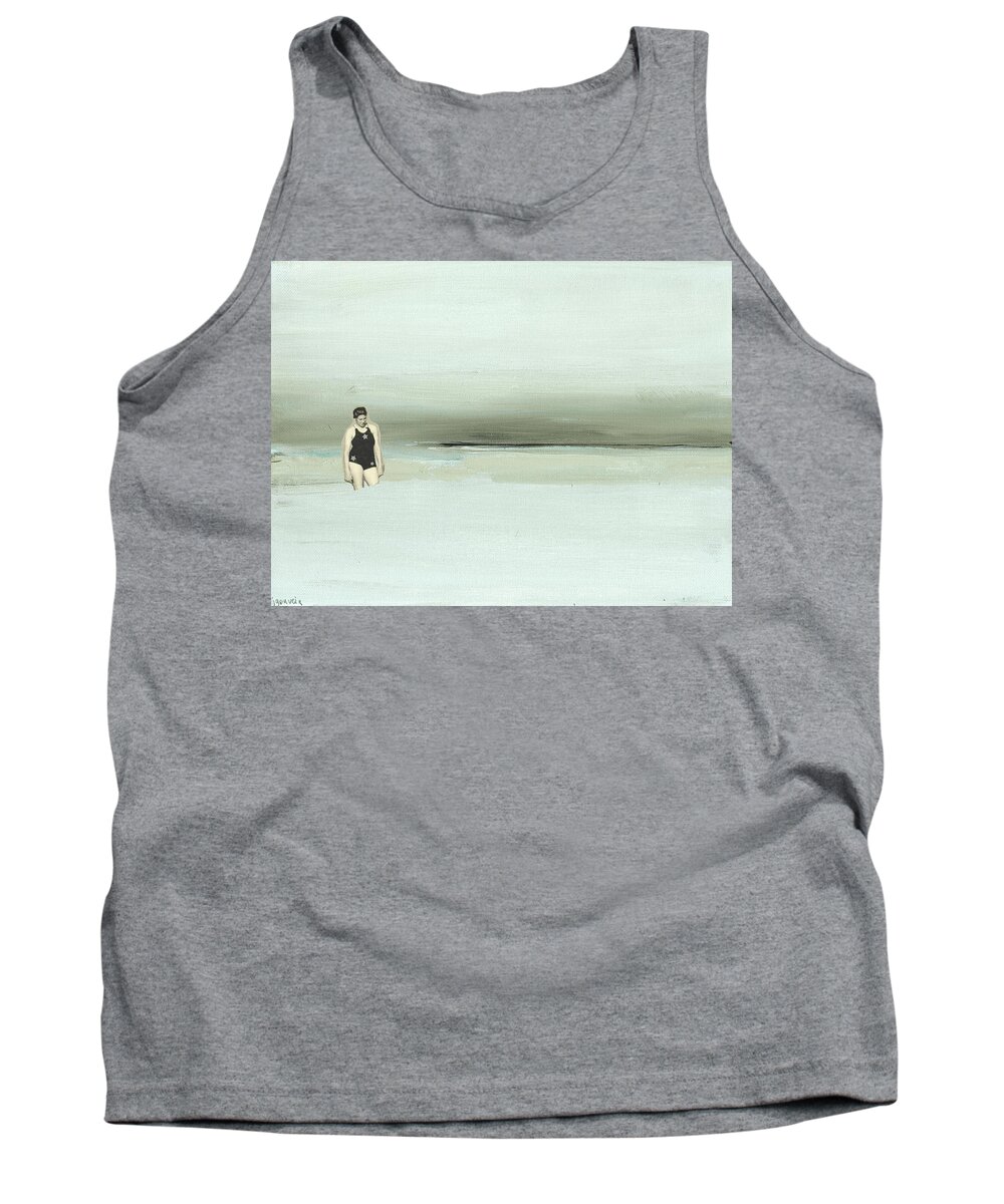 Abstract Landscape Tank Top featuring the painting This Serene Moment by Jacquie Gouveia