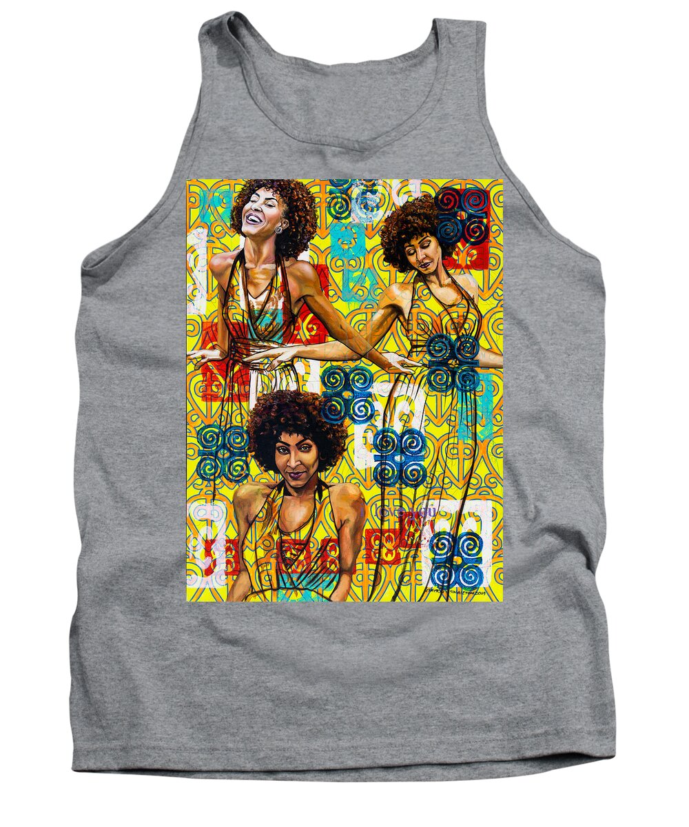  Tank Top featuring the painting Three Phases Of She by Clayton Singleton